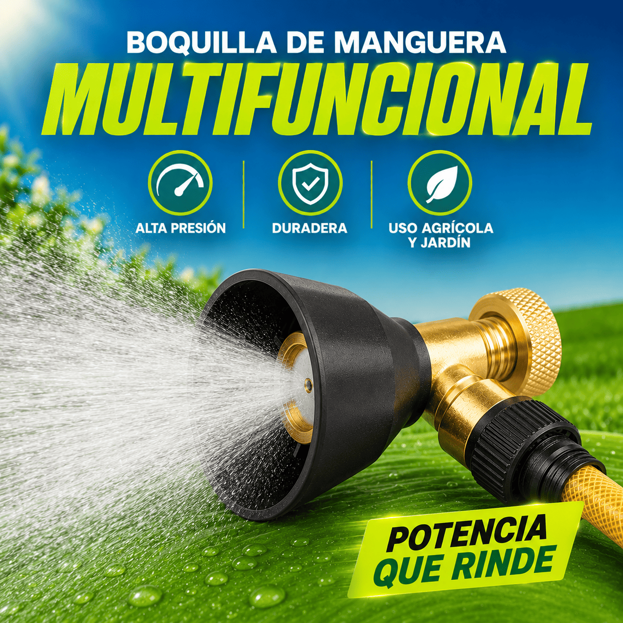 Boquilla Cabezal 360°: Riego Perfecto y Versátil multifuncional